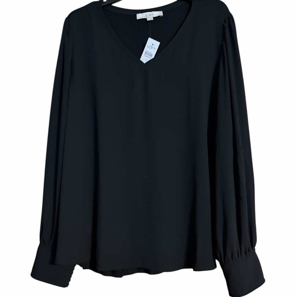 LOFT Women's Elegant Black Blouse